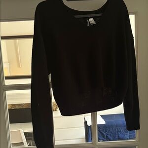 H&M Black V-Neck Sweater